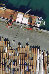 aerial view of loading cargo at Port of Palm Beach Port of Palm Beach aerial view